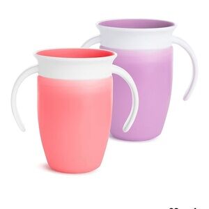 Munchkin 360 Cup Set - Pink and Purple Toddler with Handles